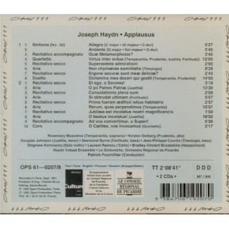 HAYDN - Fournillier - Applausus (Jibilaeum Virtutis Palatium), cantate p..